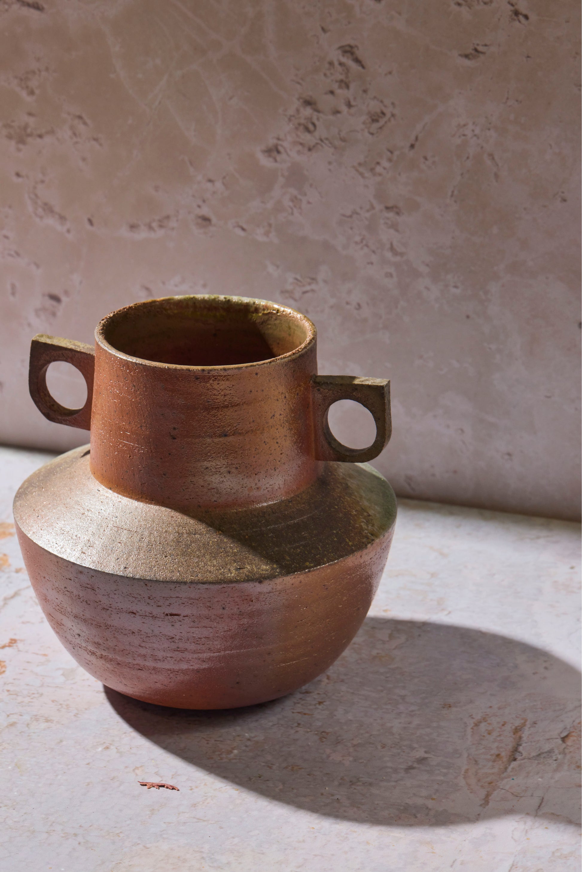 Wood / Soda Slab Handle Vase 1