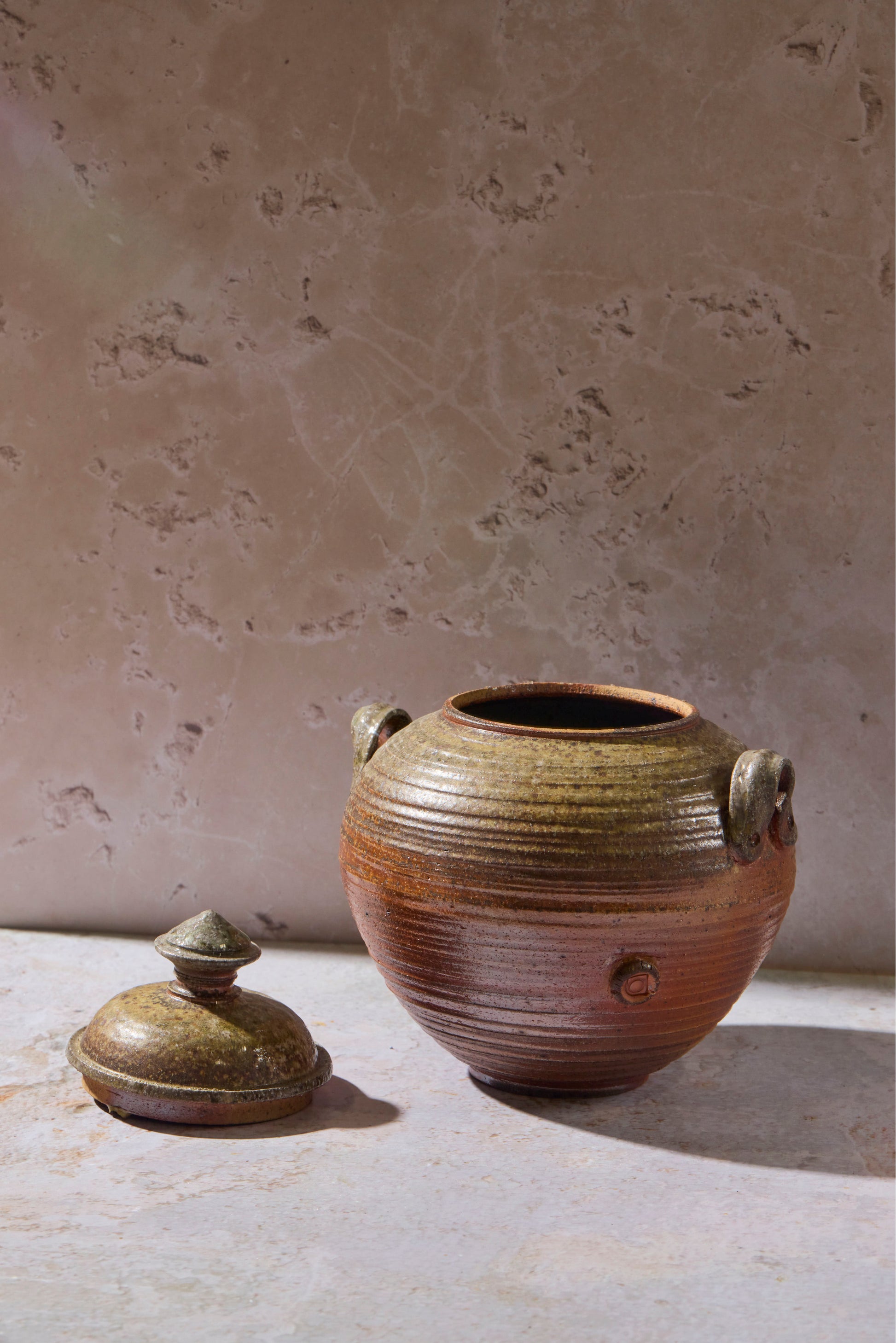 Wood / Soda Fired Textured Jar