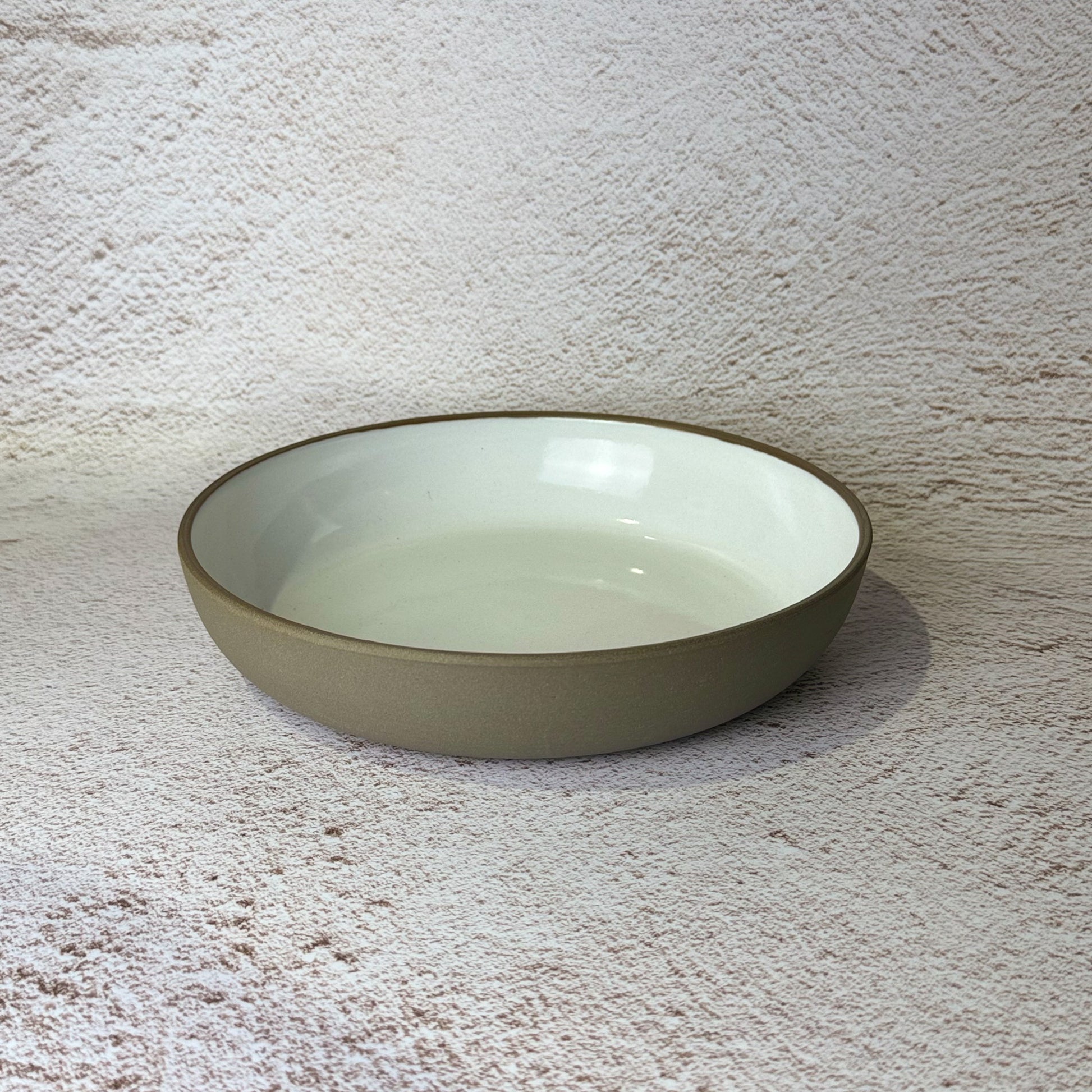 Pasta Bowl - Grey Stoneware / White Gloss (No Speckle) - *Early Test Edition*