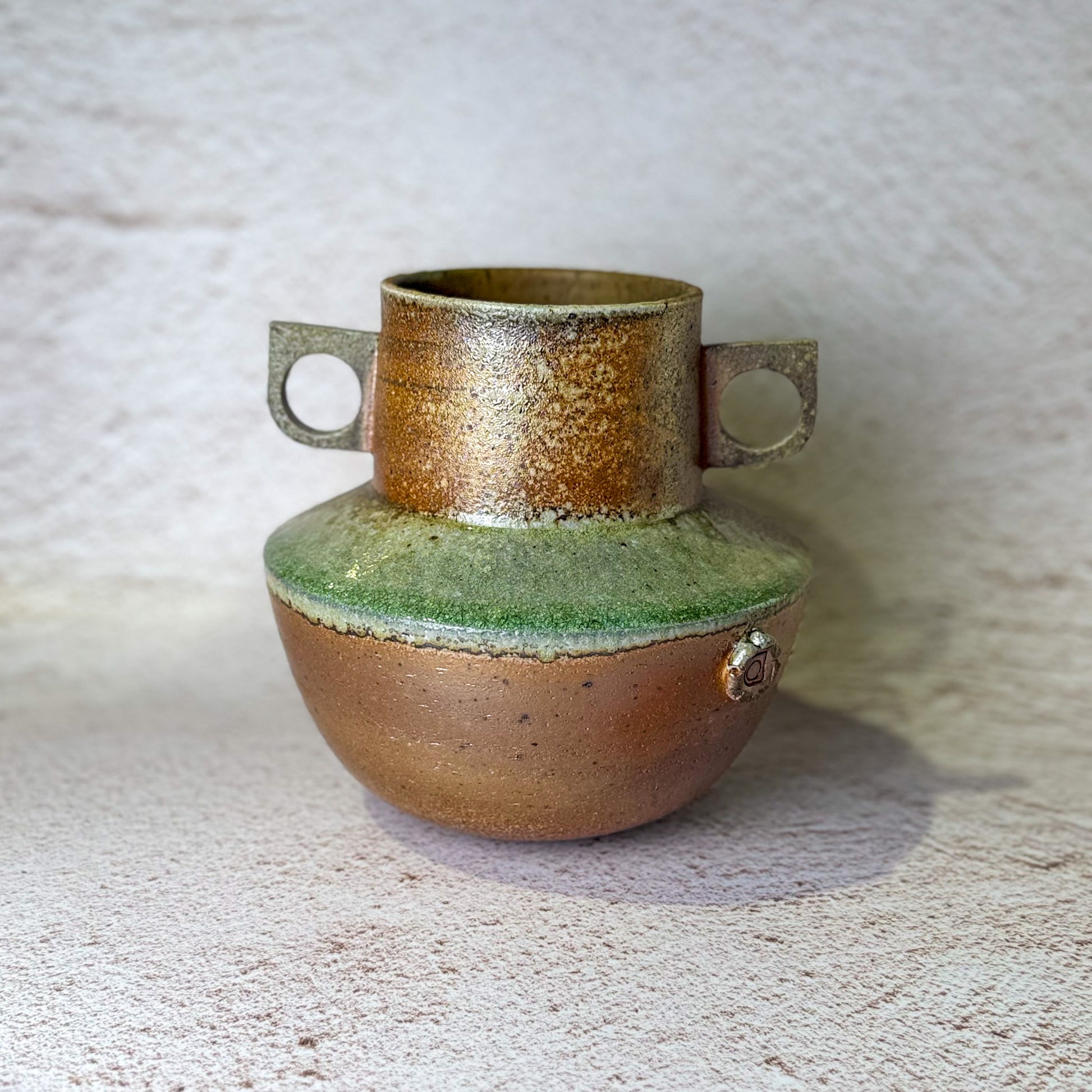 Wood / Soda Slab Handle Vase 1